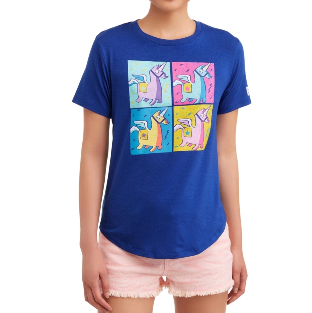New Fortnite Juniors Unicorn top tee shirt XXL